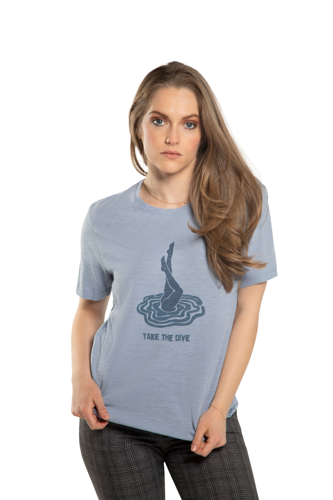 "take the dive" Graphic Short Sleeve Knit Tee
