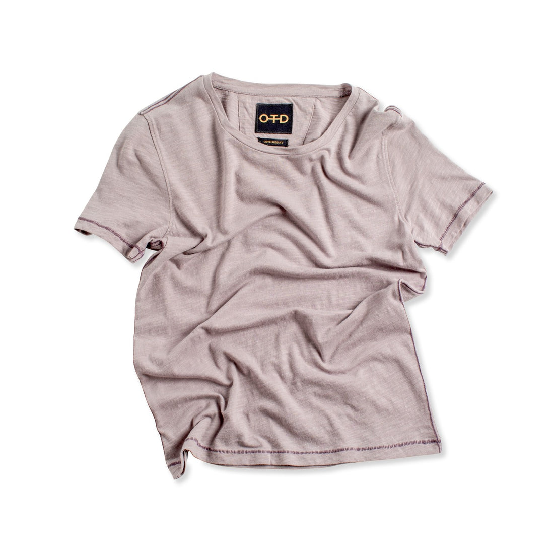 Short Sleeve Crewneck Knit Tee (Light Lavender)