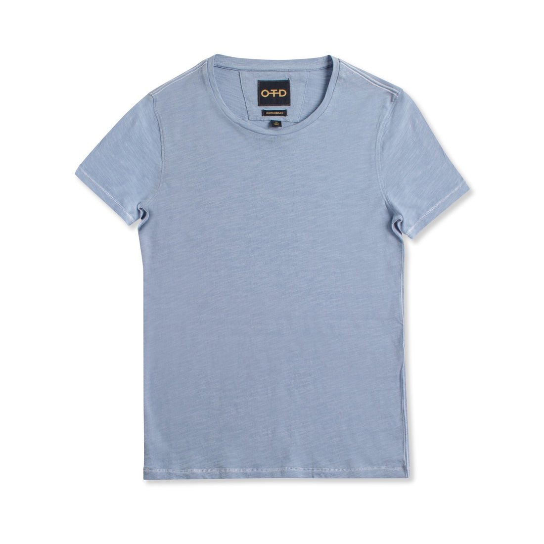 Short Sleeve Crewneck Knit Tee (Powder Blue)