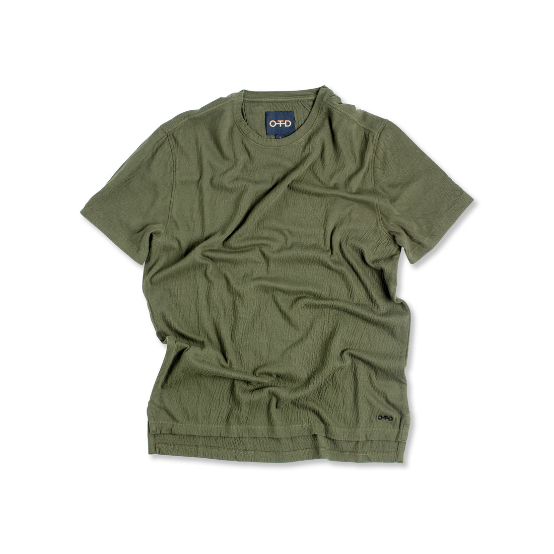 Crewneck Knit Tee (Dark Olive)
