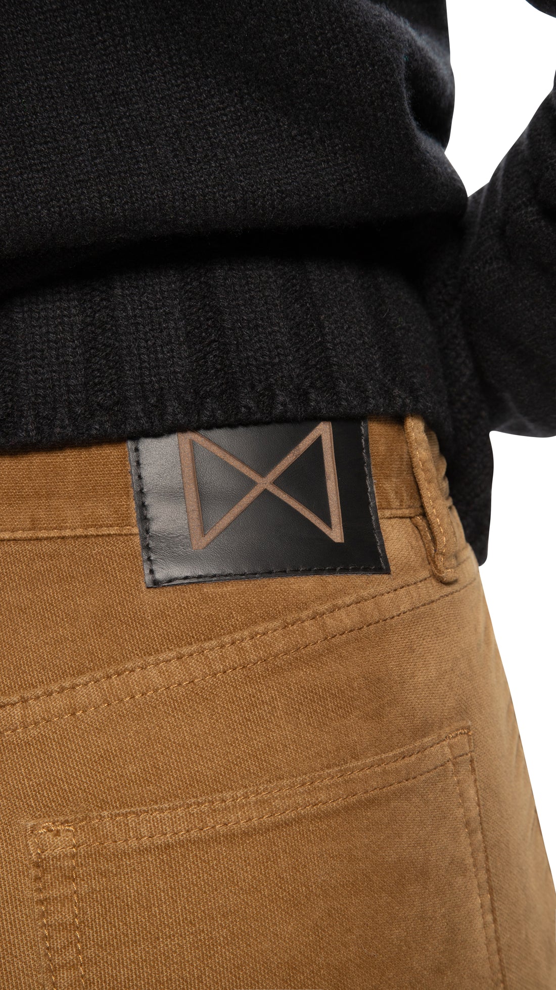 Skinny-Fit Stretch Velvet Jean (Sandalwood)