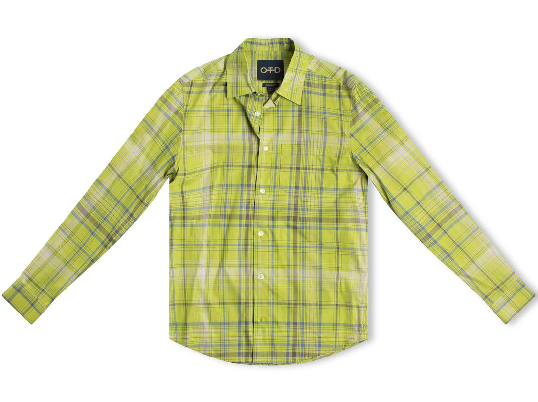 Men's Plaid Long Sleeve Shirt in Chartreuse Multi | Men's Shirts - On This Day OTD ON THIS DAY Men's Plaid Long Sleeve Shirt in Chartreuse Multi | Men's Shirts - On This Day OTD ON THIS DAY