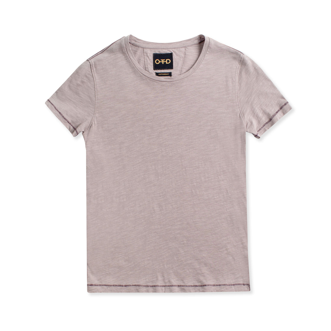 Short Sleeve Crewneck Knit Tee (Light Lavender)