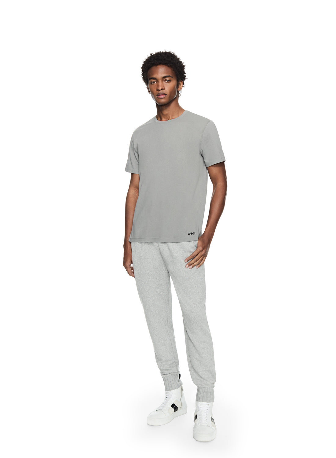 Compact Jersey Crewneck Tee (Smoke)