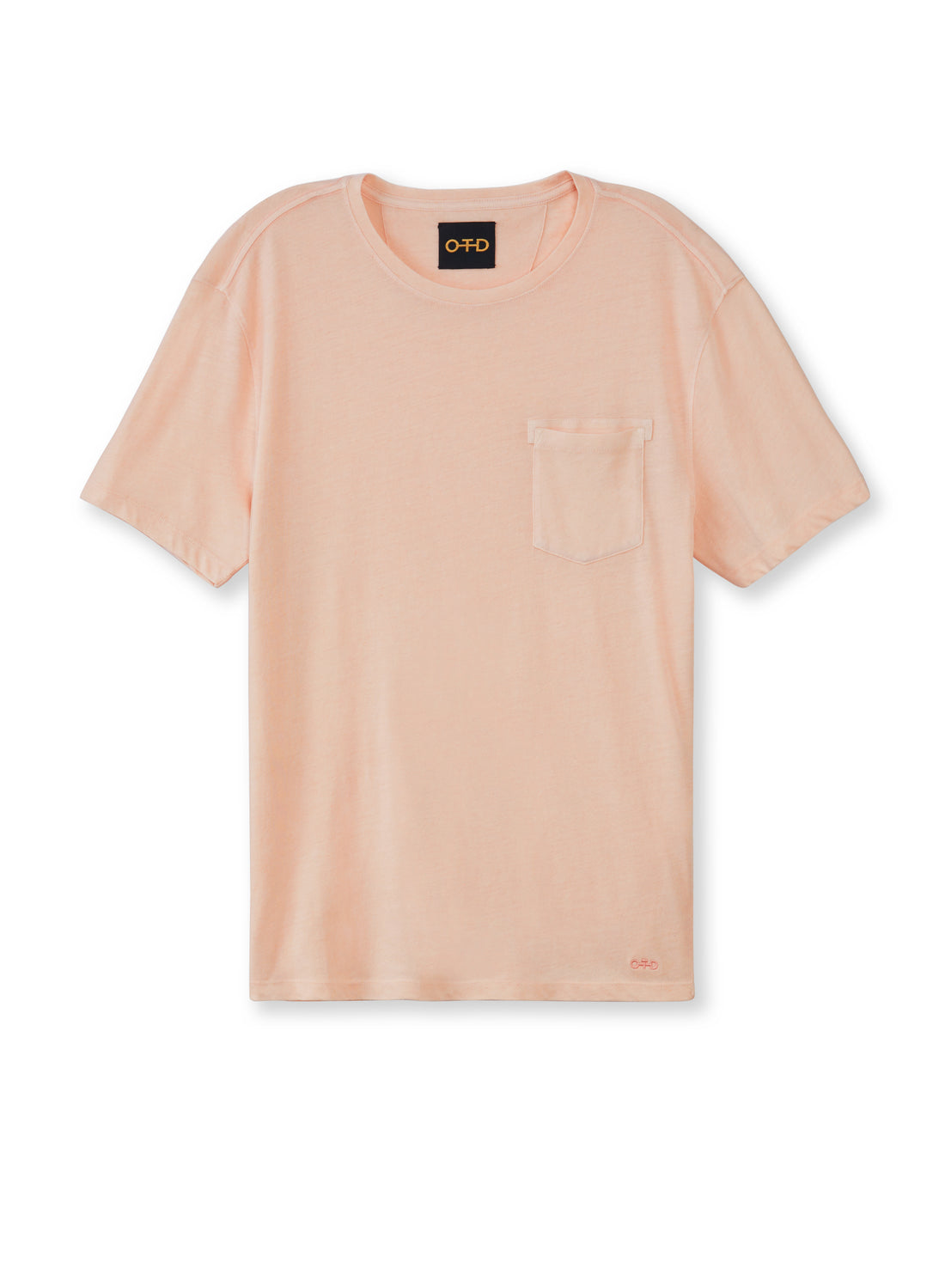 Front of Men's Chalkboard Green Linen-Blend Pocket Tee - Image #3