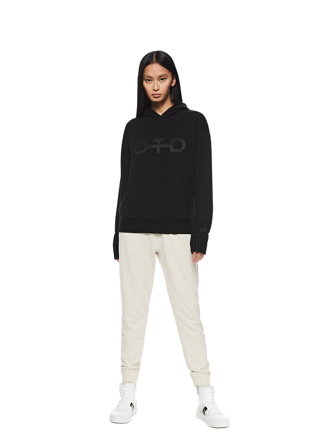 Woman in Graphic OTD Hoodie
