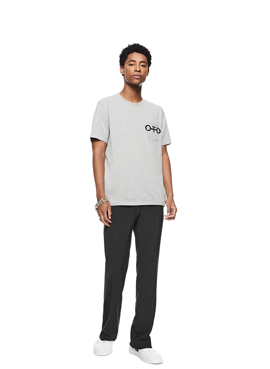 Man in Grey Graphic OTD Pocket Tee