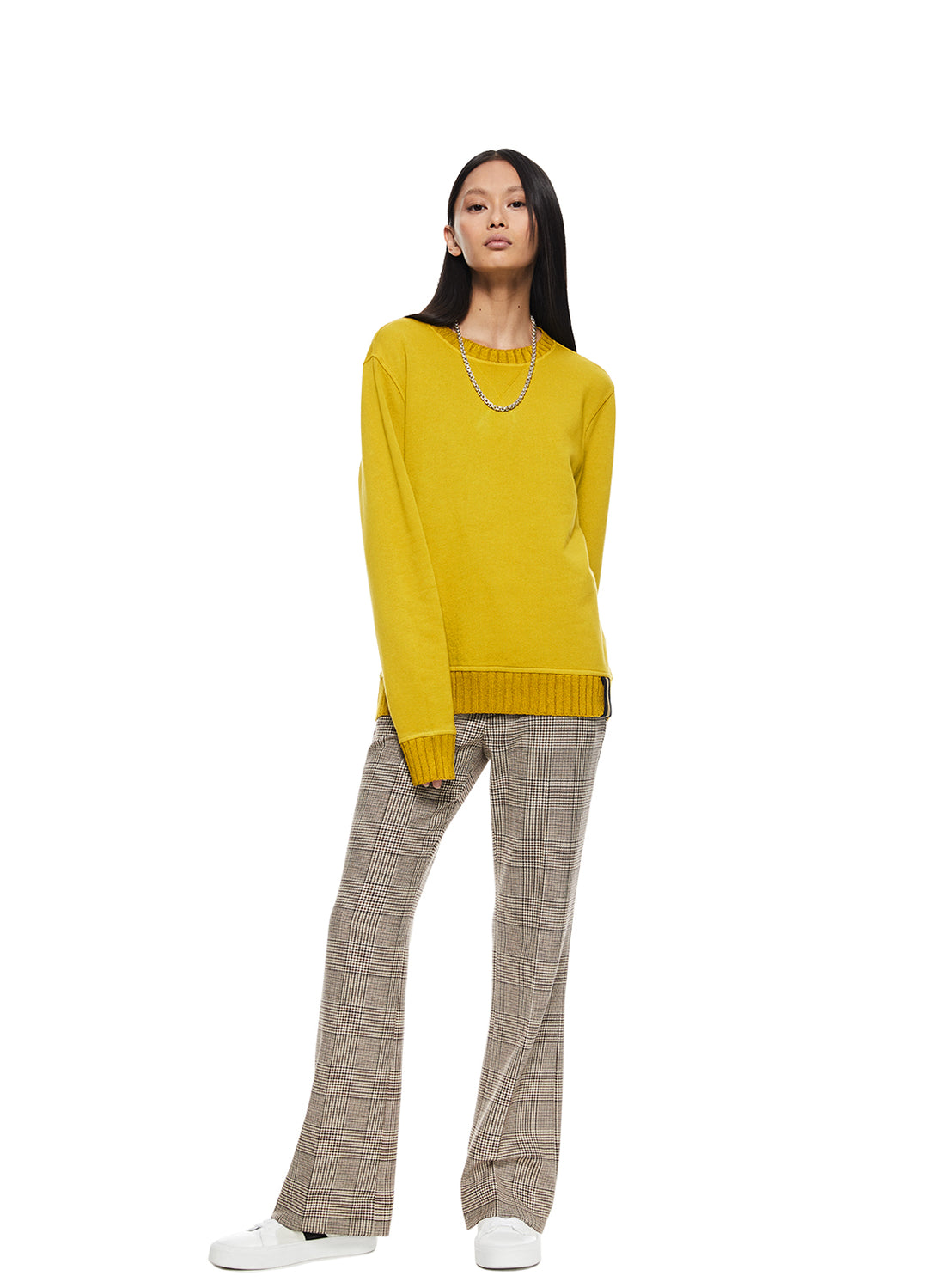 Woman in Green Envy Signature Crewneck Sweatshirt