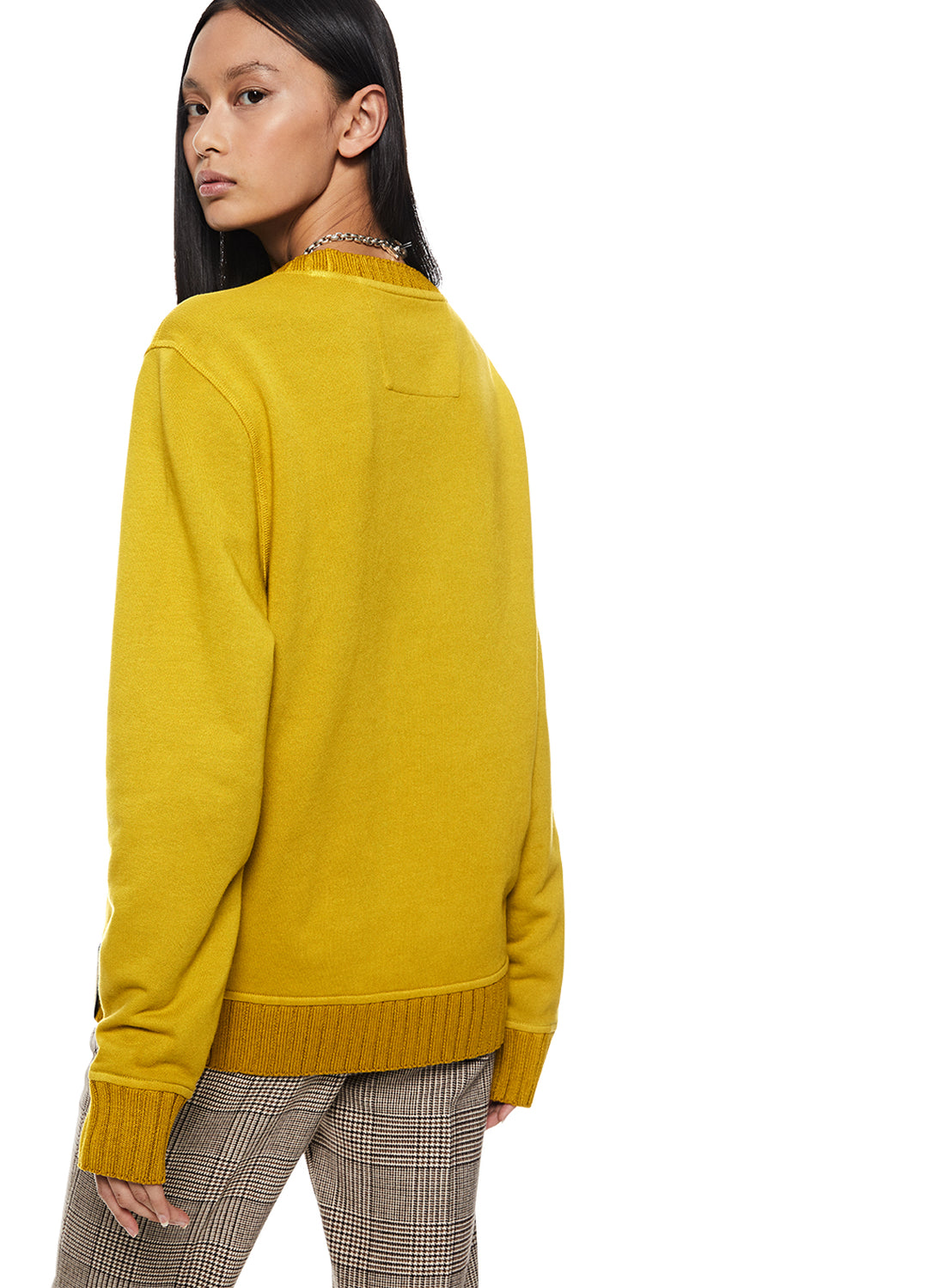 Woman in Green Envy Signature Crewneck Sweatshirt