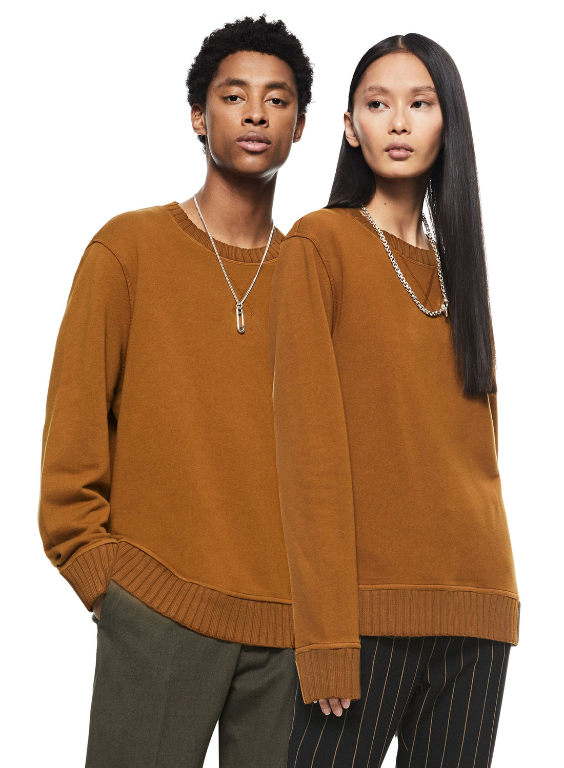 Woman in Copper Signature Crewneck Sweatshirt