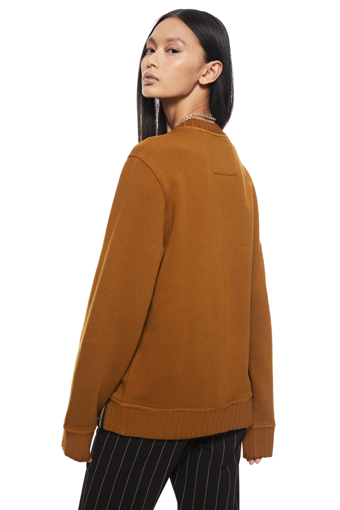 Back of Copper Signature Crewneck Sweatshirt
