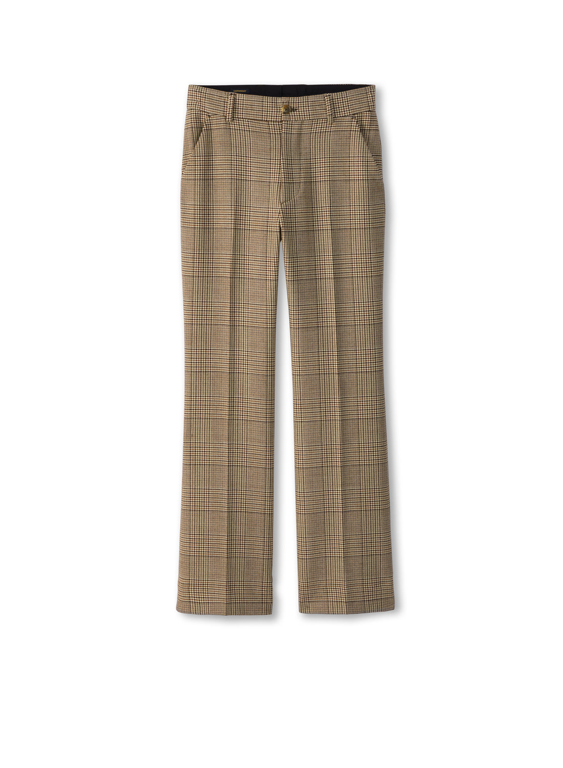 Back of Women's Camel Flare Leg Pants