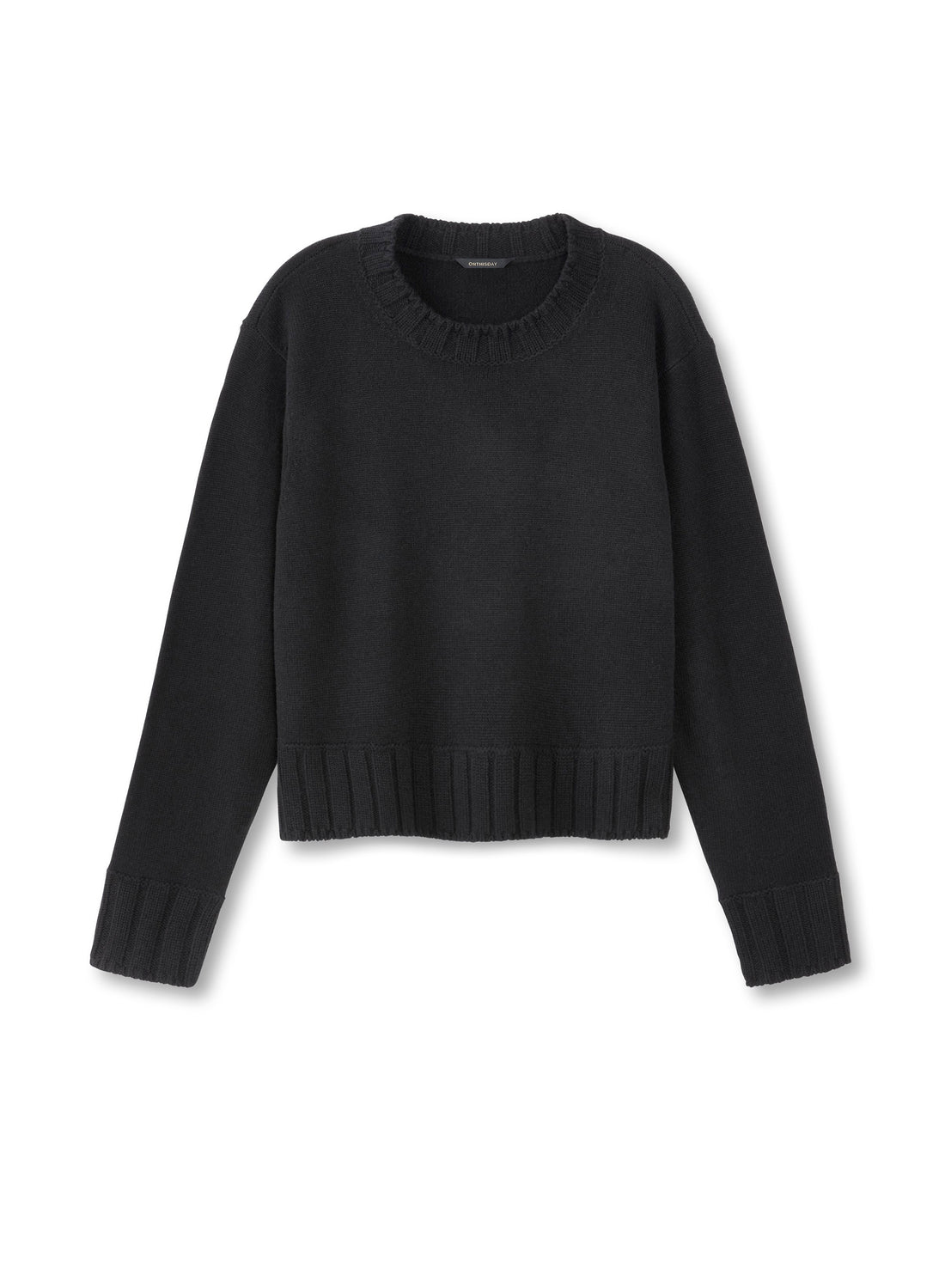 Front of Women's Ivory Superfine Wool Henley Sweater - Image #3