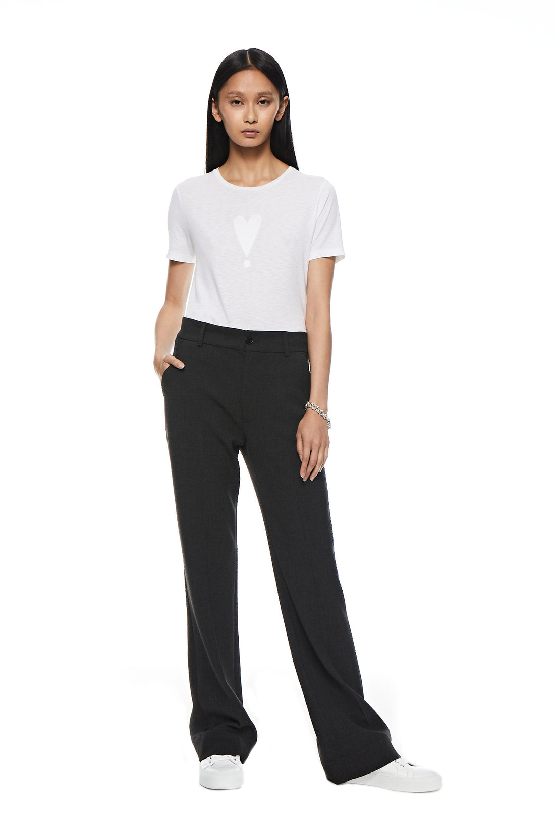 Women's Charcoal Flare Leg Pant
