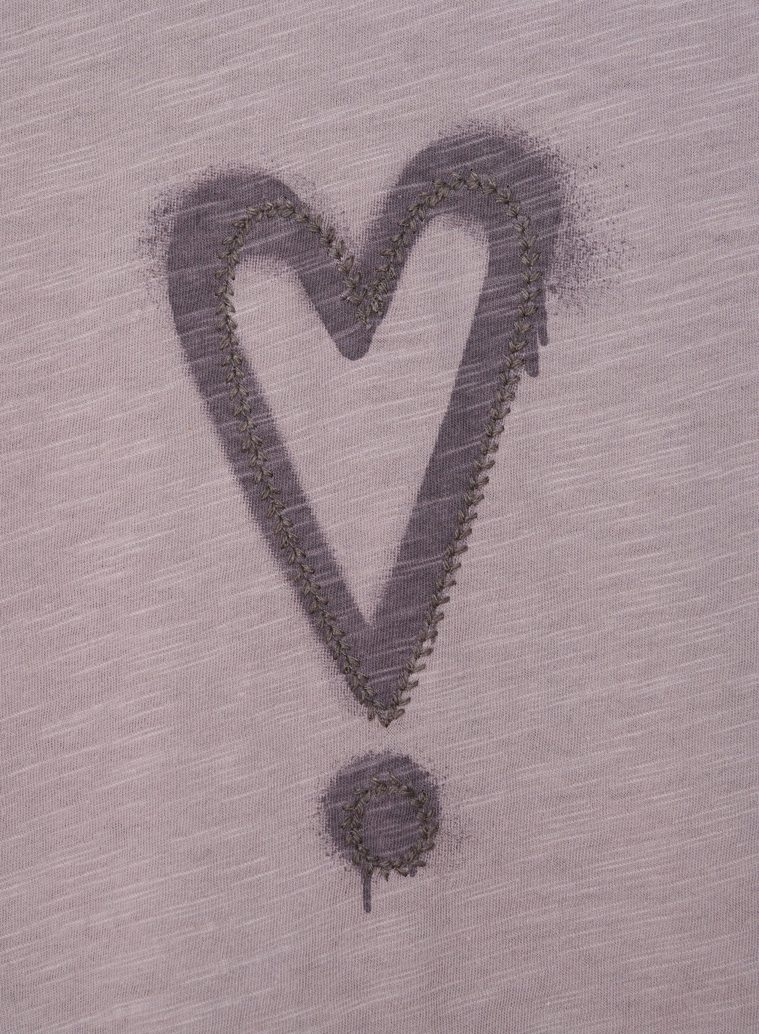 Exclamation Heart Graphic Short Sleeve Knit Tee