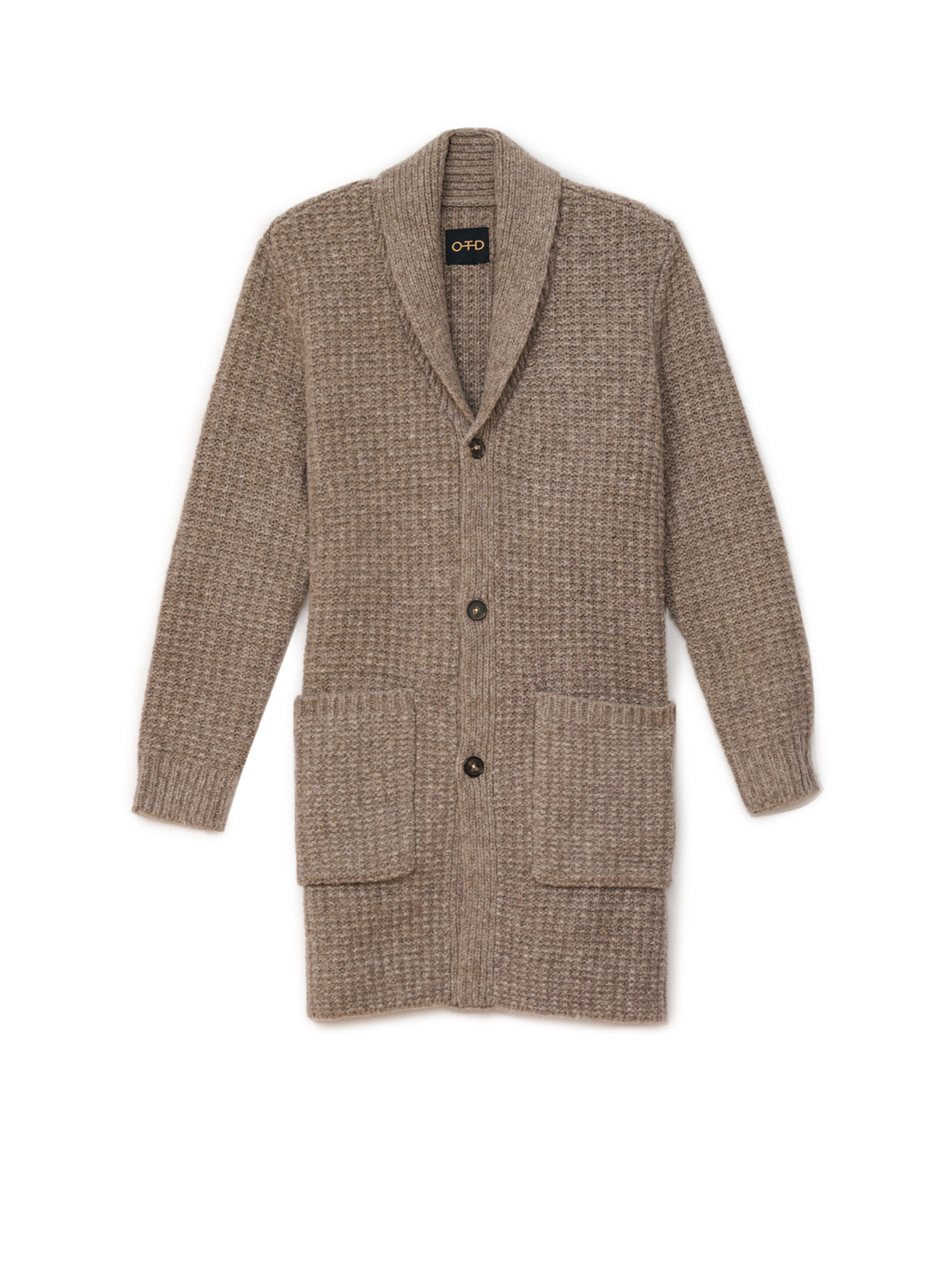 Long Fit Shawl Collar Cardigan Sweater