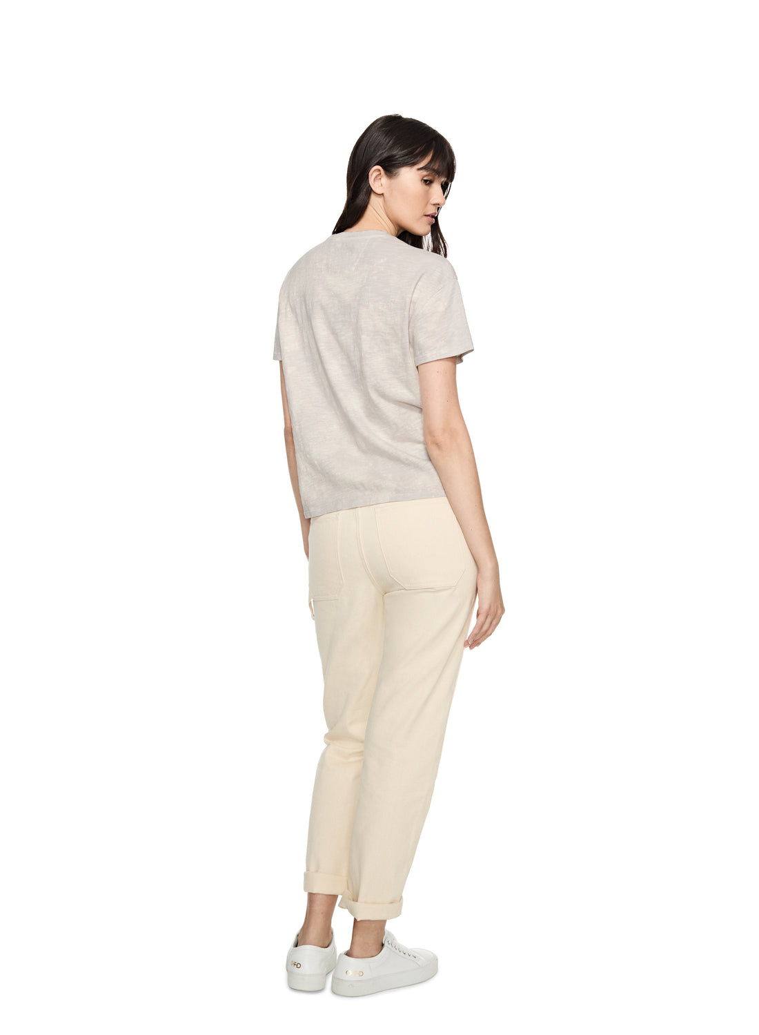 Jersey Scoop-Neck Tee (Pearl Grey)