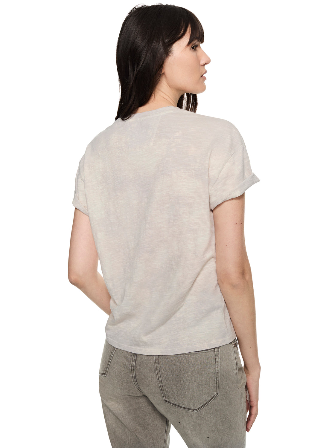 Jersey Scoop-Neck Tee (Pearl Grey)