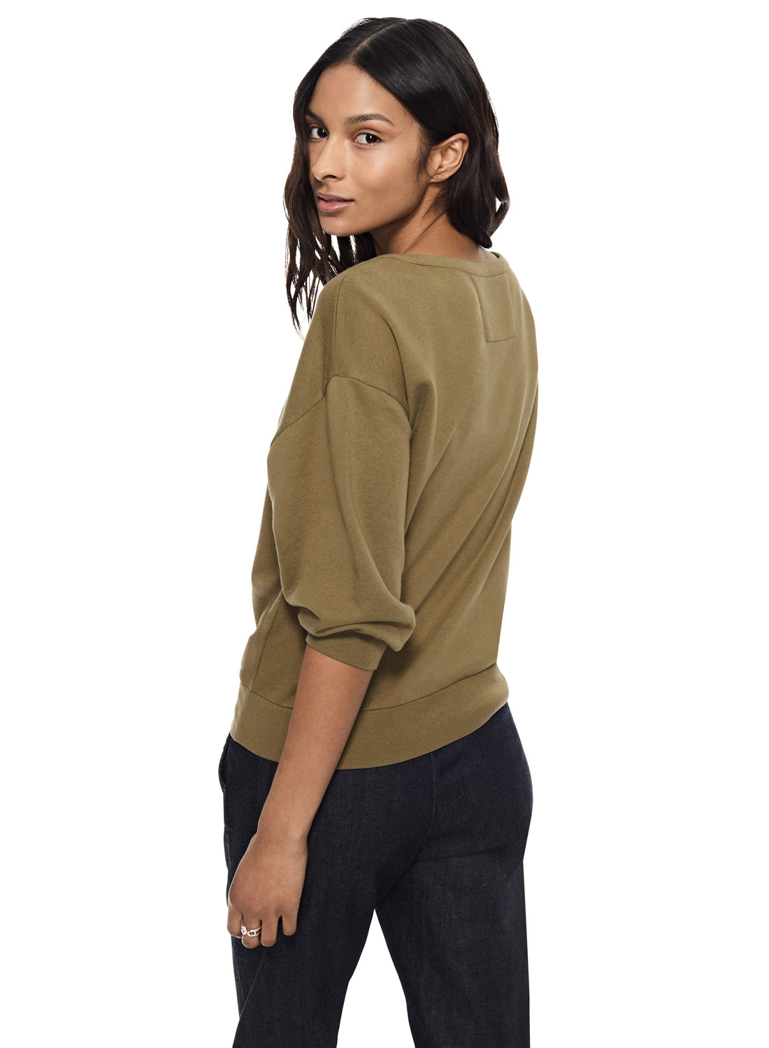 Lightweight Sweatshirt With Puff Sleeve (Ghurka)